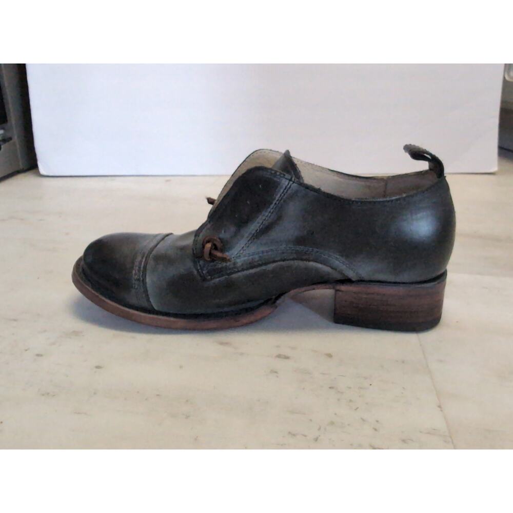 Freebird Mabel Black Leather Distressed Oxford Shoes 8 Kurt Cobain Hipster 70s - Picture 15 of 16